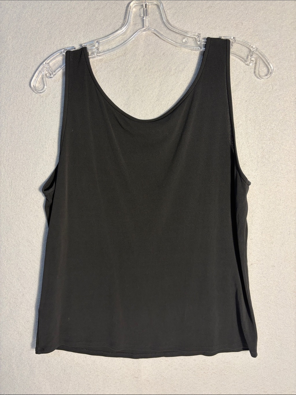 Eileen Fisher Black Relaxed Scoop Neck Tank - Picture 3 of 7
